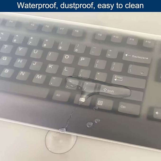 Universal Clear Desktop Computer Keyboard Protection Skin Protector Cover - Image 2