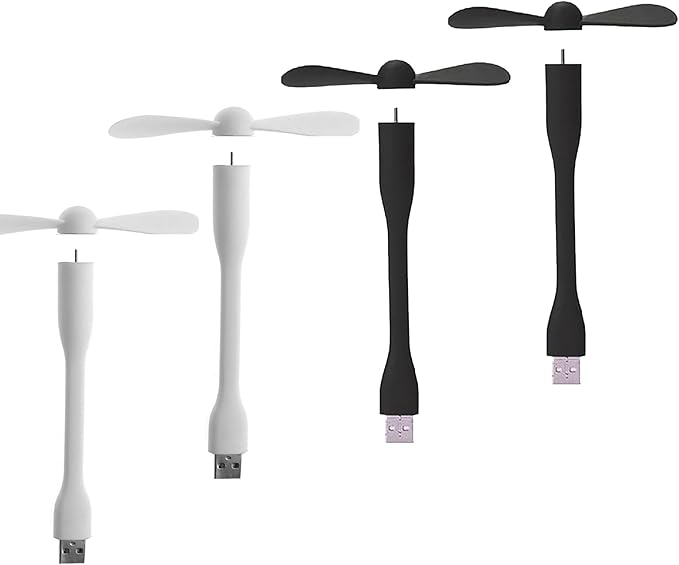 Mini USB Fan, Portable Pocket Fan USB-A Powered Little Cooler, Quiet Operation by Soseelnee