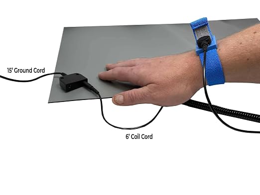 RubberStat Dual Layer ESD Compliant Workstation Rubber Table Mat Kit, Cell - Image 3