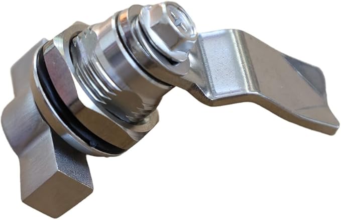 Thumb Operated Offset Cam Lock, Stainless Steel Keyless, Metal Replacement Lock - Image 4