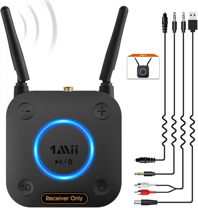 1Mii B06Pro Long Range Bluetooth Receiver, HiFi Wireless Audio Adapter by 1Mii