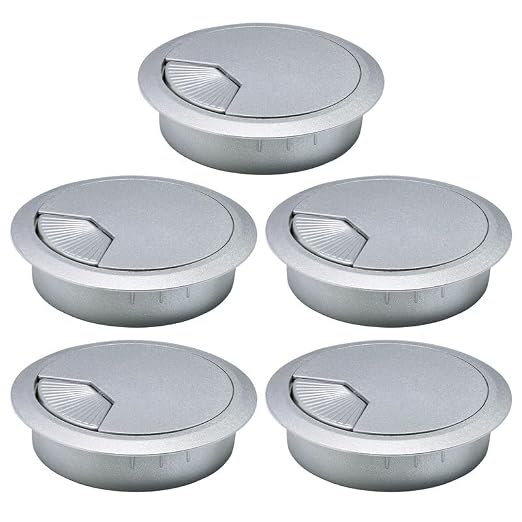 5 Pcs Desk Grommet 2-3/8" / 60 mm, Desk Cord Hole Cover, Cable Grommet ABS by EASYEAH