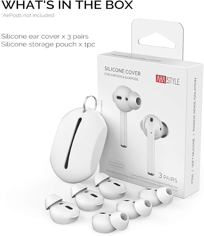 AhaStyle 3 Pairs Ear Tips Silicone Earbuds Cover Compatible - Image 8