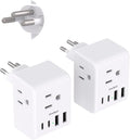 2 Pack Switzerland Travel Plug Adapter, Type J Power Adaptor by OneBeat