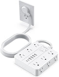 Power Strip Surge Protector 10ft Extension Cord, SMNICE Flat Plug by SMNICE