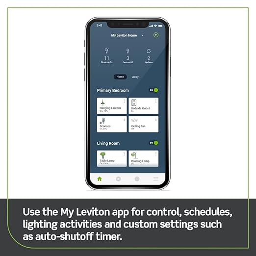 Leviton Decora Smart Outlet, Tamper-Resistant 15A, Wi-Fi 2nd Gen, Works - Image 3