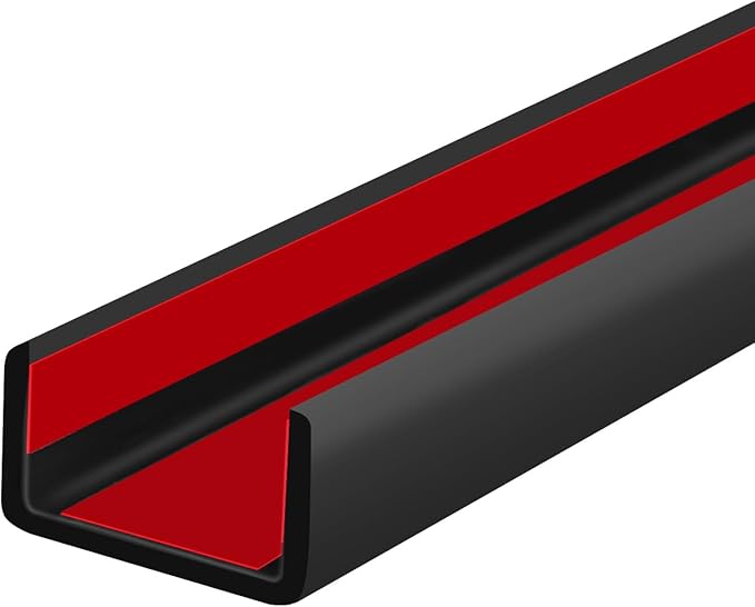 Rubber Edge Trim, 1-3/8 inch Wide U Channel Edge Trim, Big Size U Shaped Trim by Protalwell