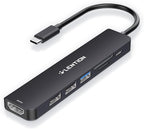 LENTION USB C Hub with 100W Charging, 4K@60Hz HDMI, Dual Card Reader, USB 3.0 & by LENTION