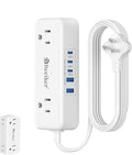 5 USB Travel Power Strip- 5Ft Short Extension Cord by Beeiker-BetterHelperforYou