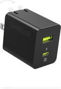 35W USB C Charger Block, Dual-Port GaN Fast Wall Charger by Omnibar