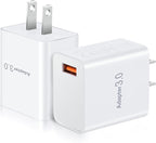 USB Wall Plug, OKRAY 2-Pack 18W Fast Charging Block 3.0 Quick Charge Power by OKRAY