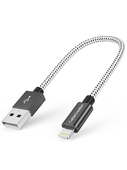 CableCreation 3-Pack Short iPhone Charging Cable 6 Inch/0.5ft, Lightning to USB by CableCreation