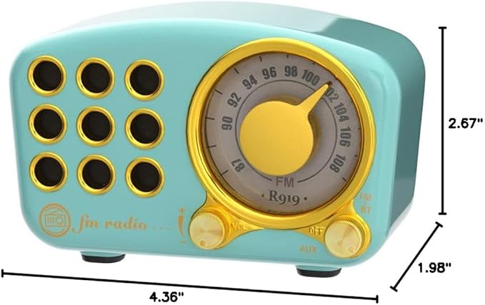 Retro Bluetooth Speaker, Vintage Radio-Greadio FM Radio - Image 8