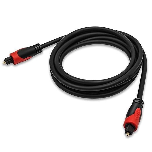 3FT Optical Audio Cable, Digital Audio Fiber Optic Cable Toslink, Flexible by Kxable