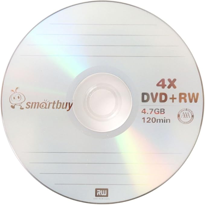 50 Pack Smartbuy Blank DVD+RW 4X 4.7GB 120Min Branded Logo Rewritable DVD Media - Image 3