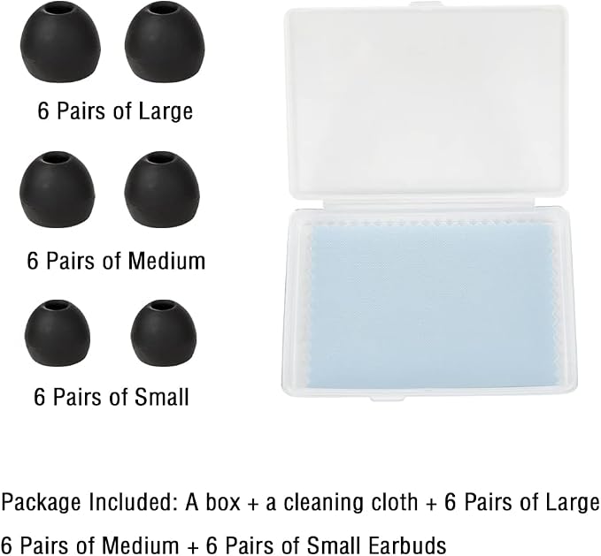 18 Pairs Silicone Earbud Tips Replacement Ear Tips Earbuds Cap - Image 2