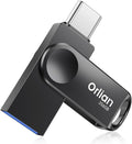 256GB USB-C & USB-A Dual Flash Drive, Waterproof, Slim Thumb Drive, OTG by Orlian