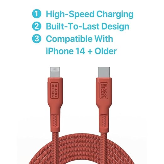 BLACK+DECKER USB C to Lightning Cable - Image 5