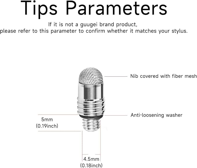 Mesh Fiber Stylus Pen Replacement Tips - Image 5