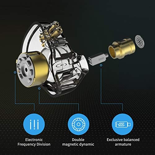 KZ ZSN Pro Dual Drivers 1BA 1DD in Ear Earphones HiFi Power Bass Earbuds - Image 3