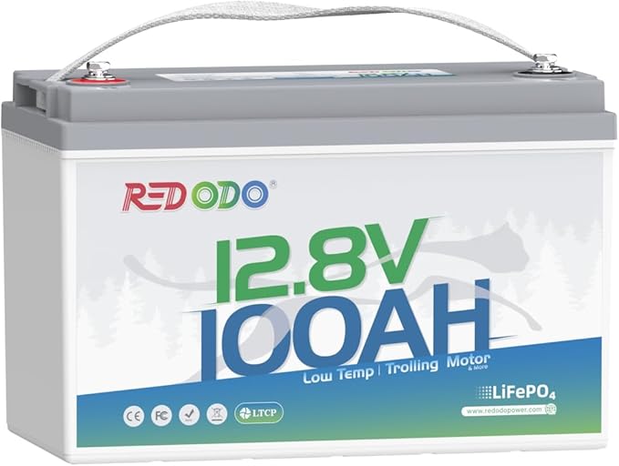 Redodo 12V 100Ah LiFePO4 Battery, Low Temperature Protection, Trolling Motor by PrimeDayRedodoSaveup55
