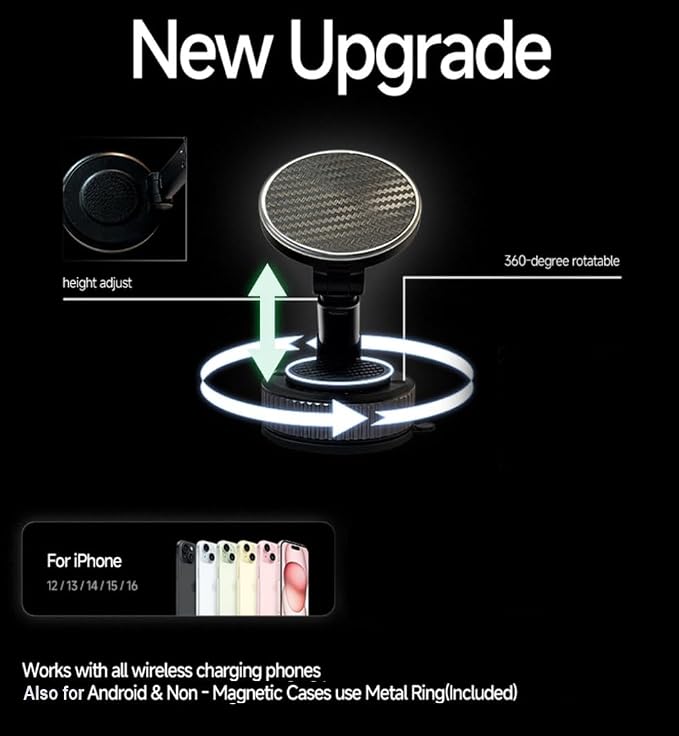 Vacuum Magnetic Phone Holders 15W - Image 4