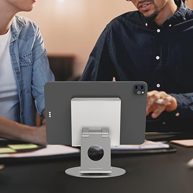 KABCON Swivel Tablet Stand, Aluminum Portable 360°Rotating Holder - Image 5