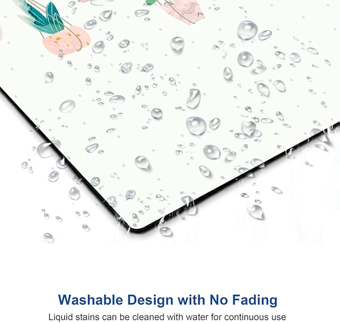 Mouse Pad, Plants Mouse Pad, Square Mouse Mat Waterproof Mousepad Non-Slip - Image 4