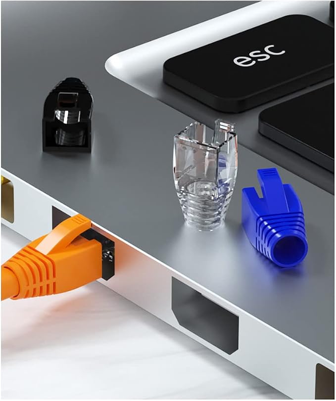 50 Pcs Cat7 Cat7A Cat8 Strain Relief Boot, RJ45 Plug Connector Cover Modular - Image 4