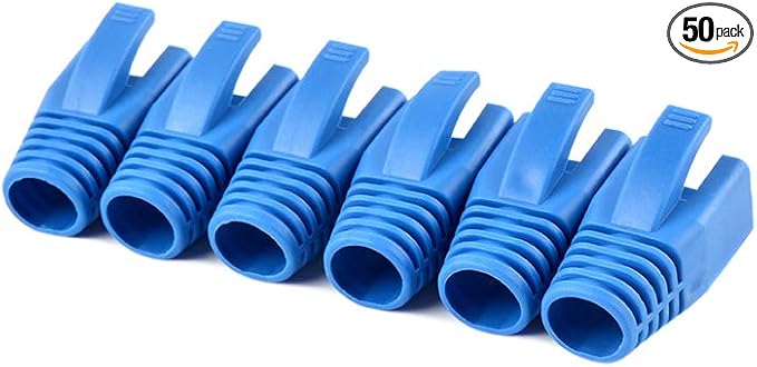 50 Pcs Cat7 Cat7A Cat8 Strain Relief Boot, RJ45 Plug Connector Cover Modular by VIVOCH