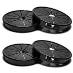 4PCS Cable Grommets, 2-5/8" Desk Hole Cover Petal Shaped Buckle Type Nylon Snap by EASYEAH