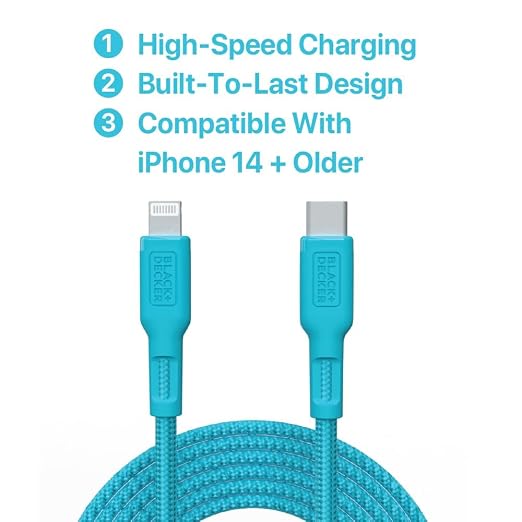 BLACK+DECKER USB C to Lightning Cable - Image 5