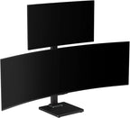 Suptek Dual Monitor Stand with Base Vertical Stack Screen Free-Standing Monitor by suptek