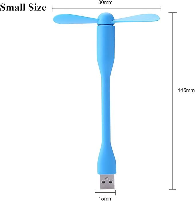 Mini USB Fan, Portable Pocket Fan USB-A Powered Little Cooler, Quiet Operation - Image 8