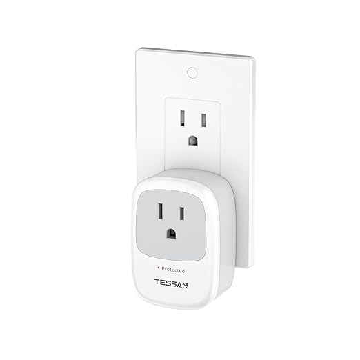 Surge Protector 1050 Joules, TESSAN Single Plug Surge Protector by TESSAN