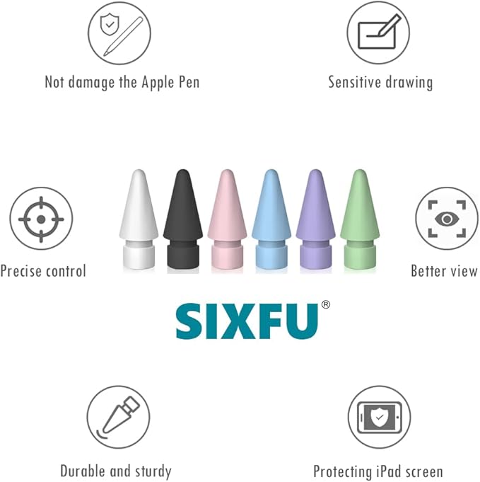 6 Color Tips for Apple Pencil tip, Apple Pen Tip Compatible - Image 4
