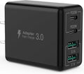 USB C Wall Charger, 40W 4-Port USB C Charger Block, Fast Charging Block Dual by SCCVEE