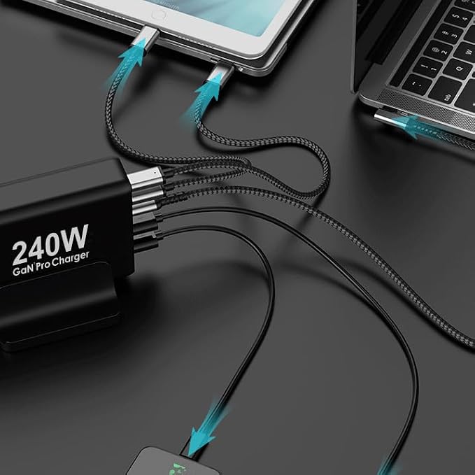 240W USB C Charger, GaN Tech 5-Ports PD 100W PPS45W QC3.0 30W Super Fast - Image 3
