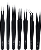 Precision ESD Anti-Static Tweezers, Jewelry-making, Laboratory Work by ZHIYE