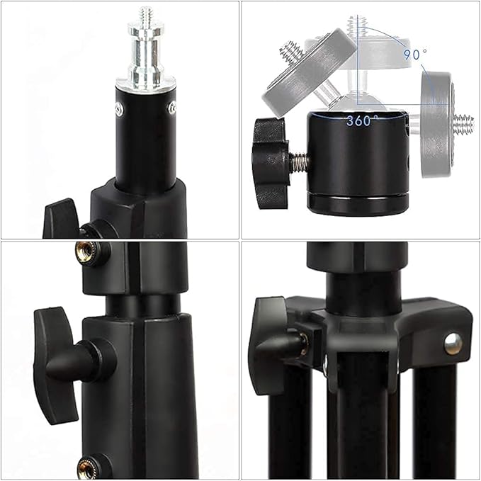 Heavy Duty Light Stand 9.5 Feet/2.8 Meters Adjustable Spring Cushioned Metal - Image 8