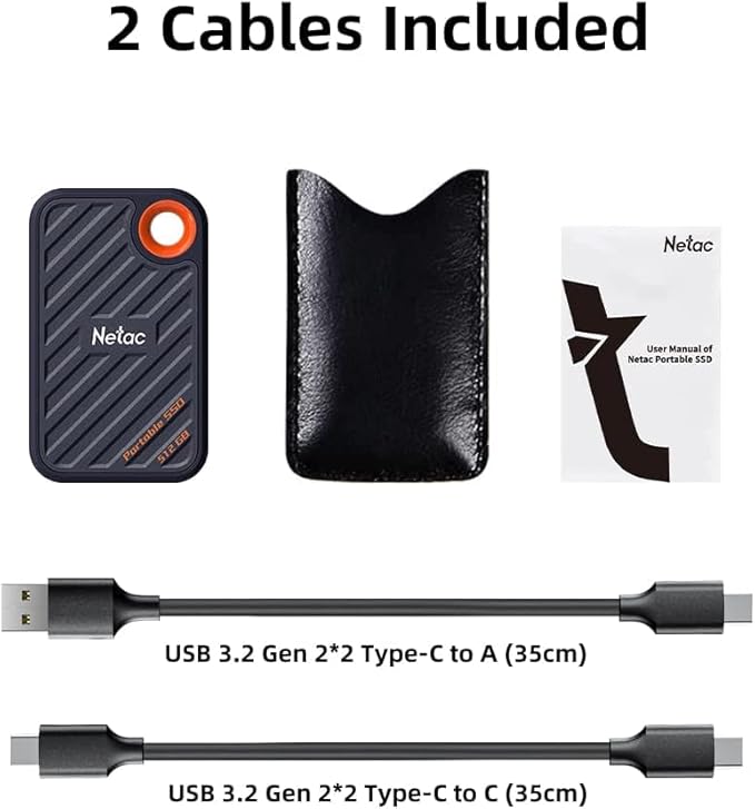 Netac 512GB Extreme Portable SSD External Solid State Drives Up to 2000MB/s - Image 3