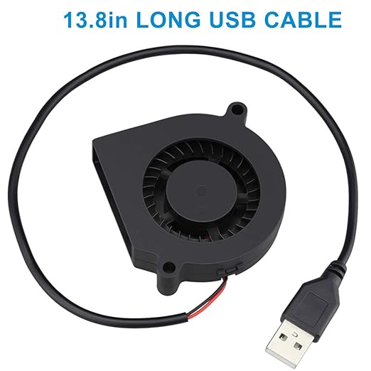 GDSTIME 5V USB Blower Fan 60mm, 60mm x 60mm x 15mm Brushless DC Cooling Blower - Image 6