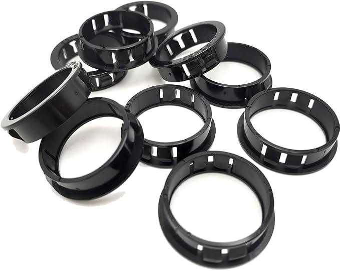 1-1/2" Black Snap-in Knockout Insulating Bushing Grommets, Plastic Cable Hole by EASYEAH