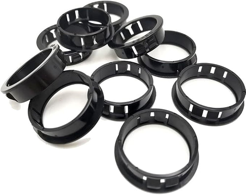 1-1/2" Black Snap-in Knockout Insulating Bushing Grommets, Plastic Cable Hole by EASYEAH