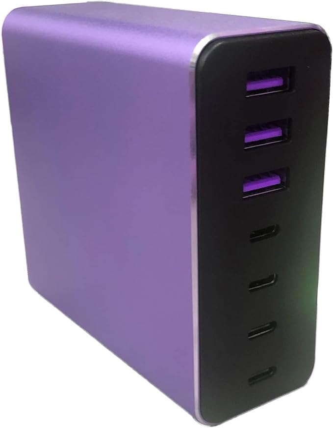 Aluminum Alloy USB C Charger GaN Fast USB C Charging Station 7 Ports 65W Laptop - Image 7