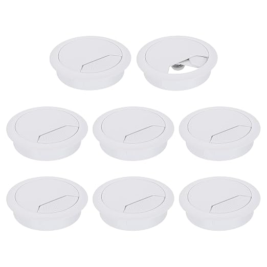 uxcell 8 Pcs 60mm Desk Grommet, Plastic Cable Hole Cover, Wire Cord Cable by uxcell