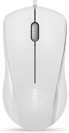 Rapoo N1600 3-Button Quiet Wired Mouse, 1000DPI Optical Mouse, Quiet Button by RAPOO