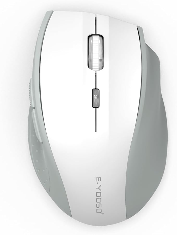 E-YOOSO Wireless Mouse for Laptop, Portable Optical Computer Mouse, 6 Buttons by E-YOOSO