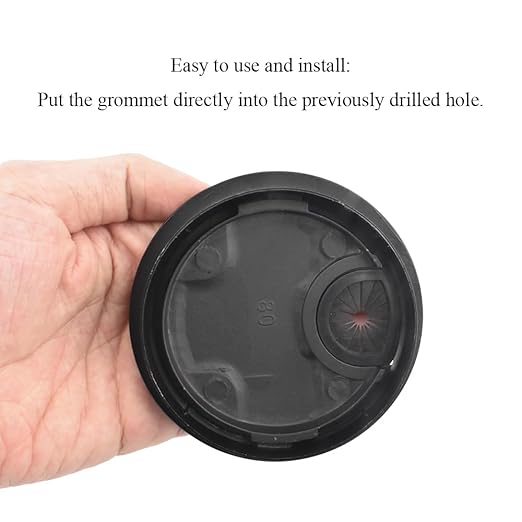 HAHIYO 1Pcs 3.15Inch/80mm Black Zinc Alloy Desk Grommet Wire Grommet Cable - Image 6