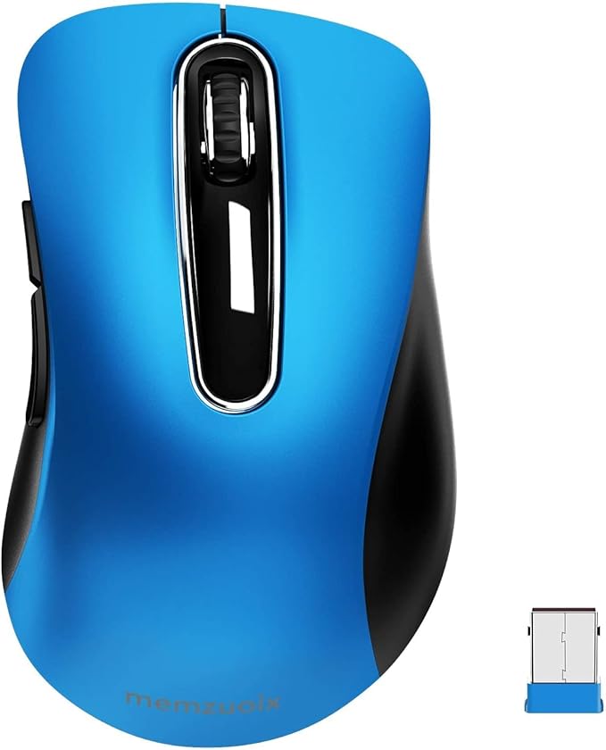 memzuoix 2.4G Portable Wireless Mouse, 1400 DPI Mobile Optical Cordless Mice by memzuoix